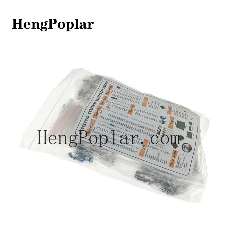 1900 pcs Electronic Component Kit including Assortment + Capacitors + Resistors + LED + Transistors + DC Jacks + PCB +opamp