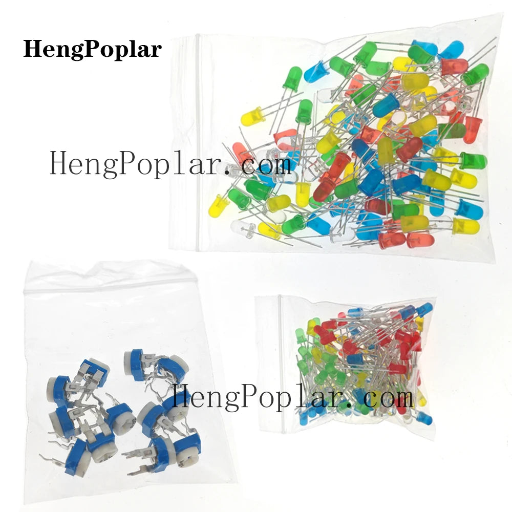 1900 pcs Electronic Component Kit including Assortment + Capacitors + Resistors + LED + Transistors + DC Jacks + PCB +opamp