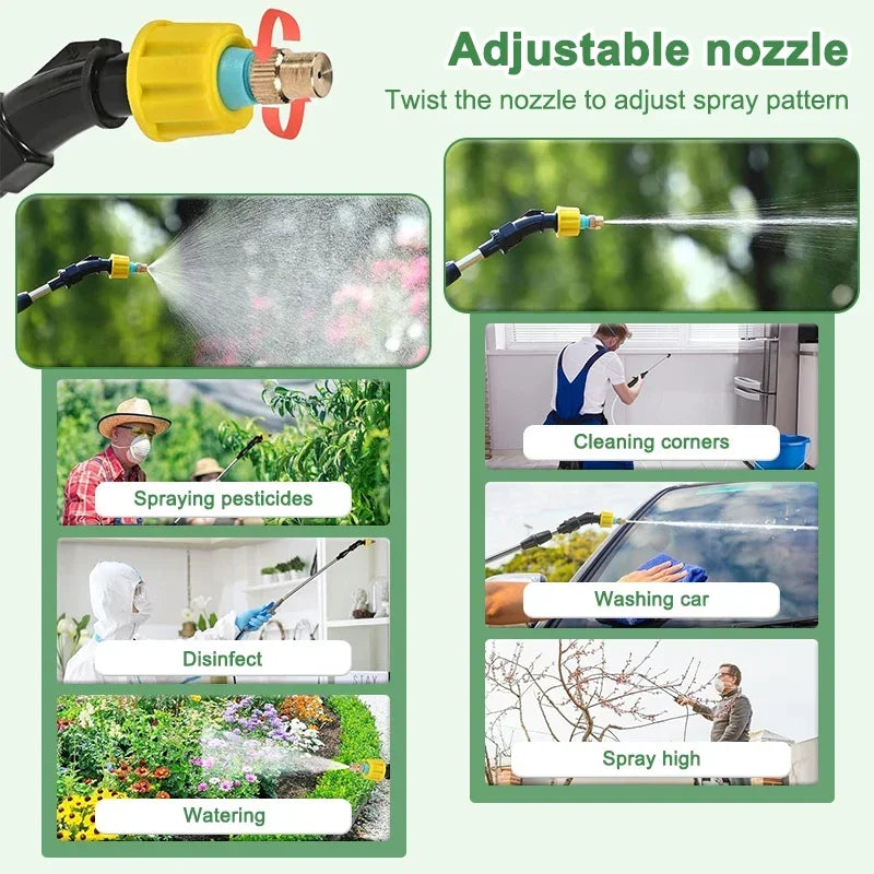 1pc Electric Garden Plant Sprayer with Telescopic Wand Perfect for Watering Misting Irrigating Garden Yard Lawn and Plant Care