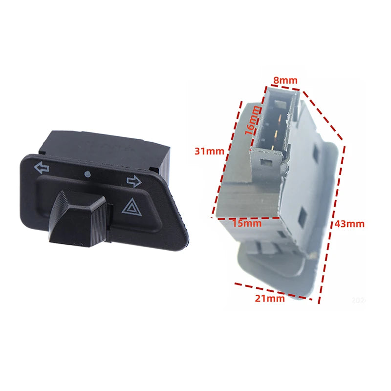 1PC Motorcycle Electric Vehicle Modification Parts Motorcycle Warning Lights Dual Flash Switches Turn Signal Lights Starter