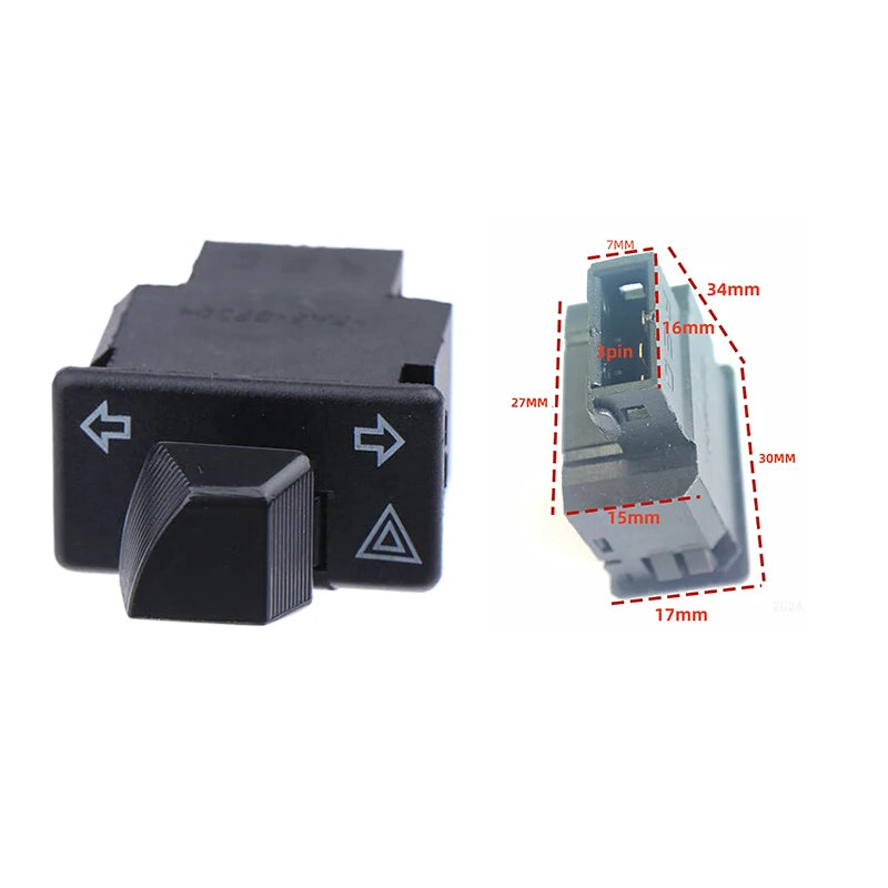 1PC Motorcycle Electric Vehicle Modification Parts Motorcycle Warning Lights Dual Flash Switches Turn Signal Lights Starter