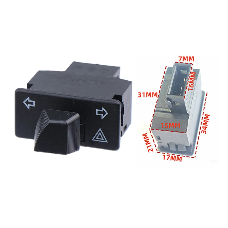 1PC Motorcycle Electric Vehicle Modification Parts Motorcycle Warning Lights Dual Flash Switches Turn Signal Lights Starter